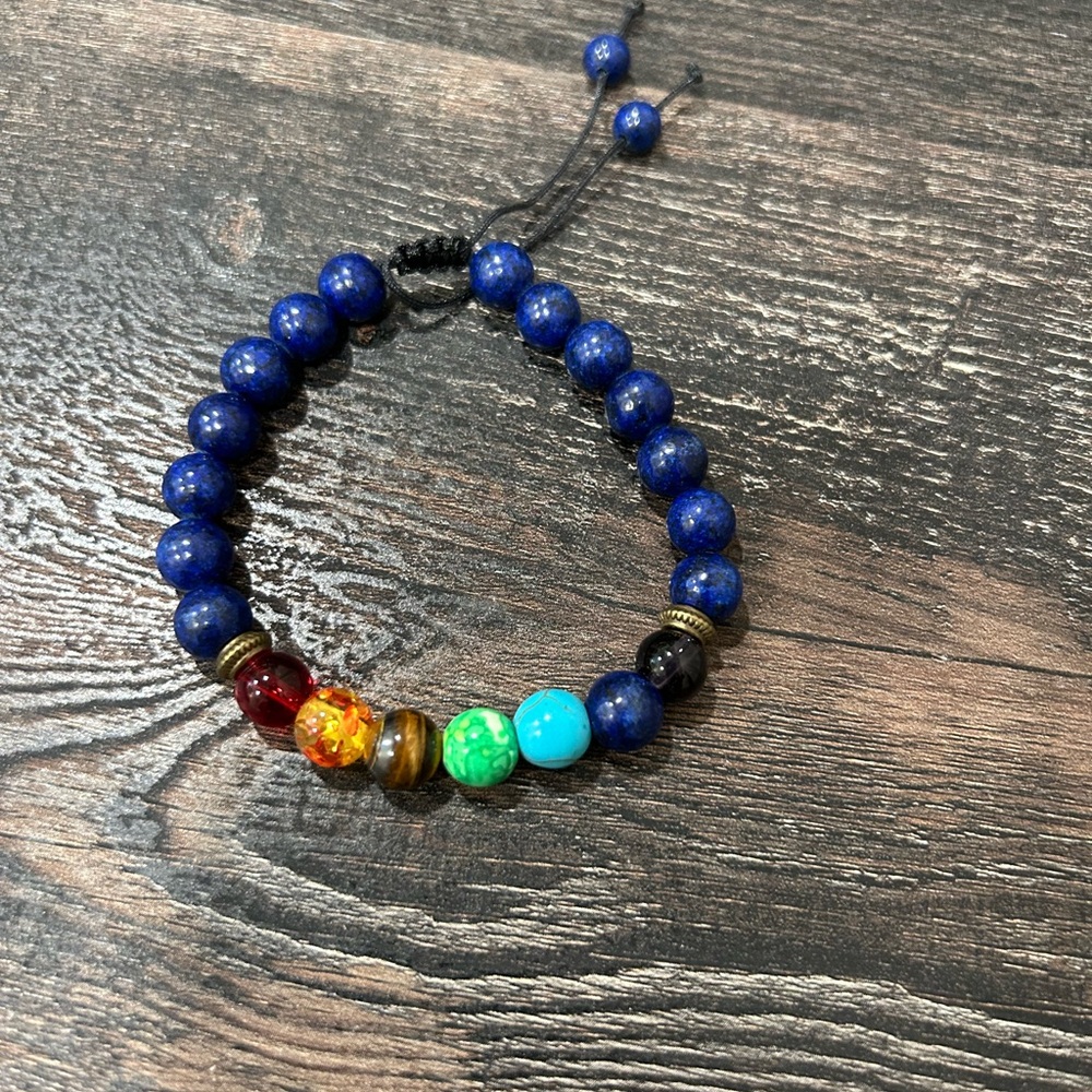 7chakra adjustable beaded bracelet - Picture 2 of 3